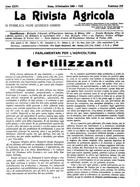 La rivista agricola industriale finanziaria commerciale