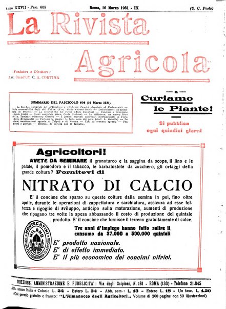 La rivista agricola industriale finanziaria commerciale