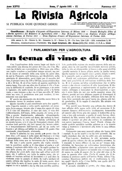 La rivista agricola industriale finanziaria commerciale