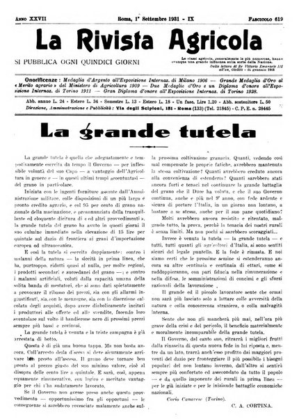 La rivista agricola industriale finanziaria commerciale