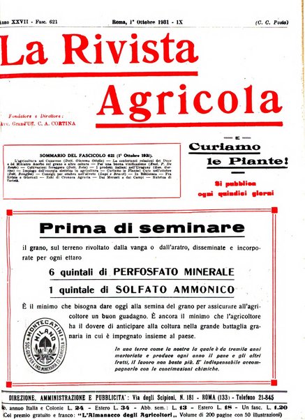 La rivista agricola industriale finanziaria commerciale