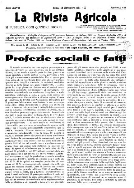 La rivista agricola industriale finanziaria commerciale