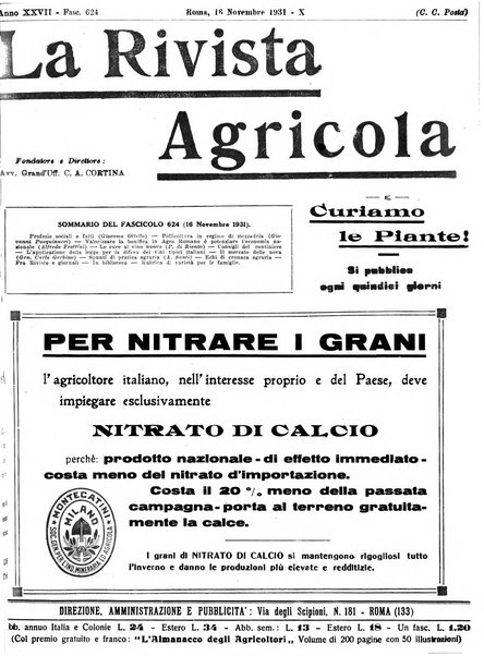 La rivista agricola industriale finanziaria commerciale