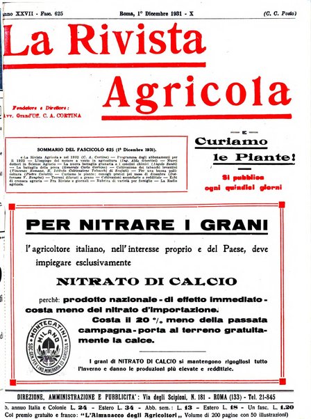 La rivista agricola industriale finanziaria commerciale