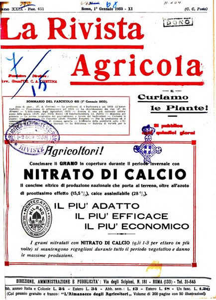 La rivista agricola industriale finanziaria commerciale