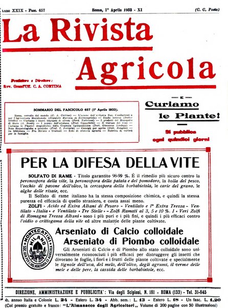 La rivista agricola industriale finanziaria commerciale