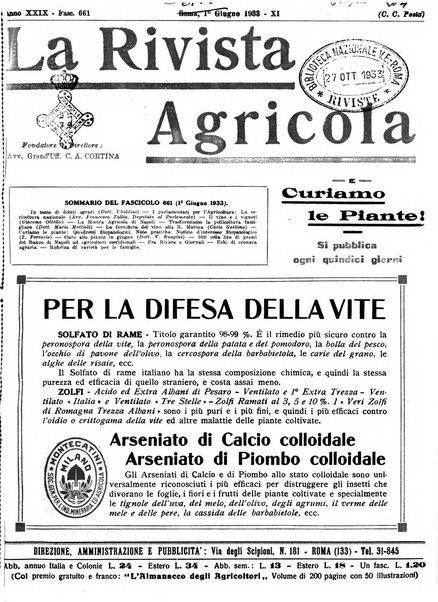 La rivista agricola industriale finanziaria commerciale