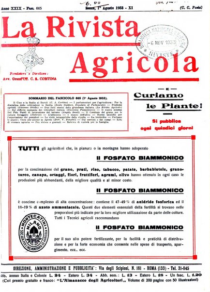 La rivista agricola industriale finanziaria commerciale