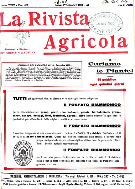 La rivista agricola industriale finanziaria commerciale