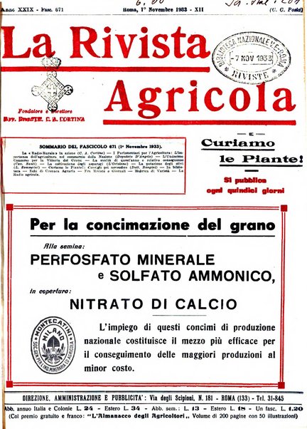 La rivista agricola industriale finanziaria commerciale