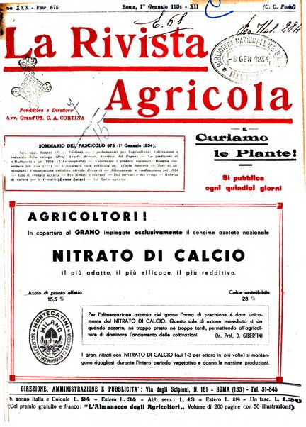 La rivista agricola industriale finanziaria commerciale