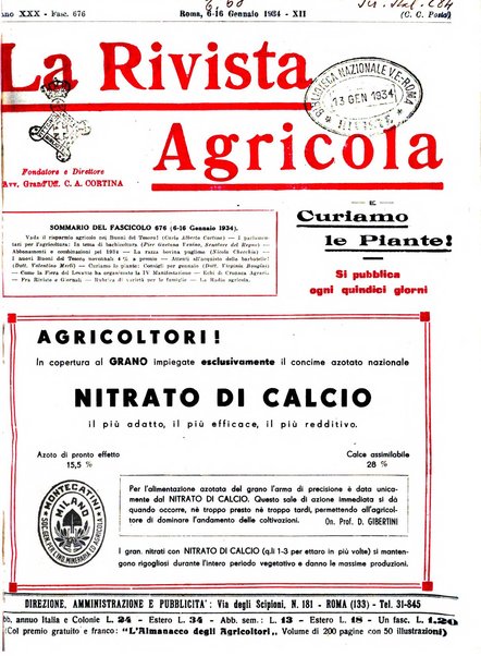 La rivista agricola industriale finanziaria commerciale