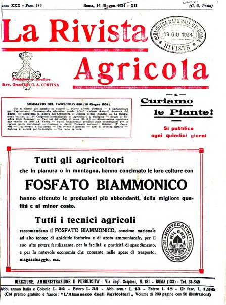 La rivista agricola industriale finanziaria commerciale