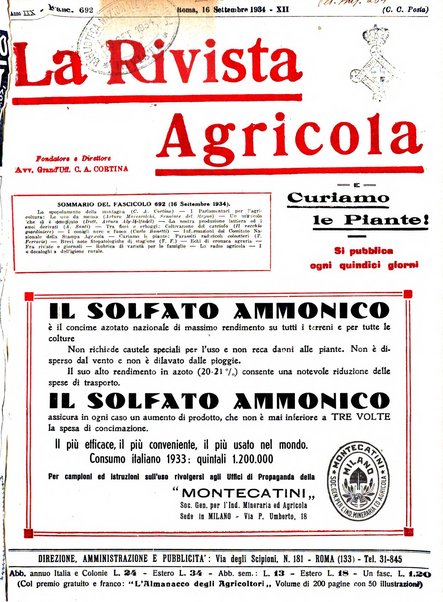 La rivista agricola industriale finanziaria commerciale