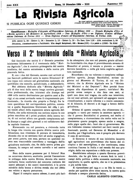 La rivista agricola industriale finanziaria commerciale