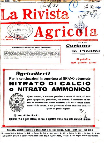 La rivista agricola industriale finanziaria commerciale