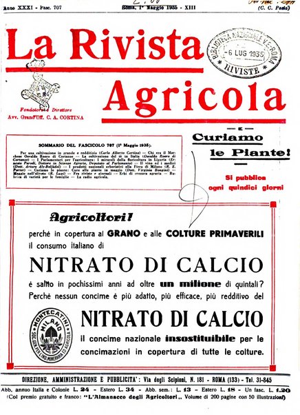 La rivista agricola industriale finanziaria commerciale