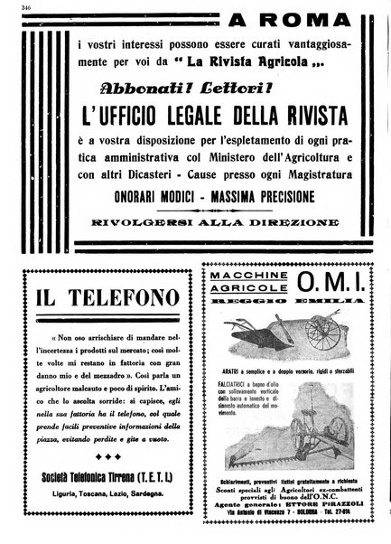 La rivista agricola industriale finanziaria commerciale