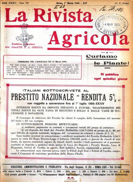 La rivista agricola industriale finanziaria commerciale