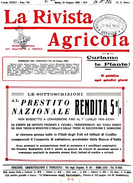 La rivista agricola industriale finanziaria commerciale