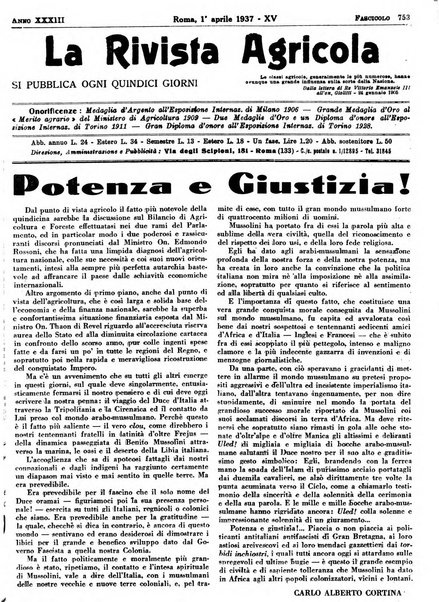 La rivista agricola industriale finanziaria commerciale