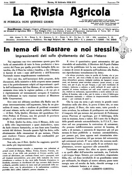 La rivista agricola industriale finanziaria commerciale