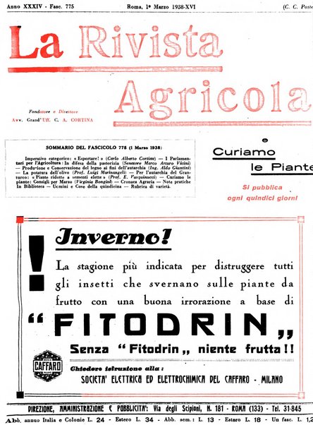 La rivista agricola industriale finanziaria commerciale