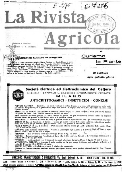 La rivista agricola industriale finanziaria commerciale