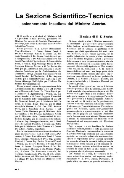 La canapa bollettino del consorzio industriali canapieri dei consorzi per la canapa