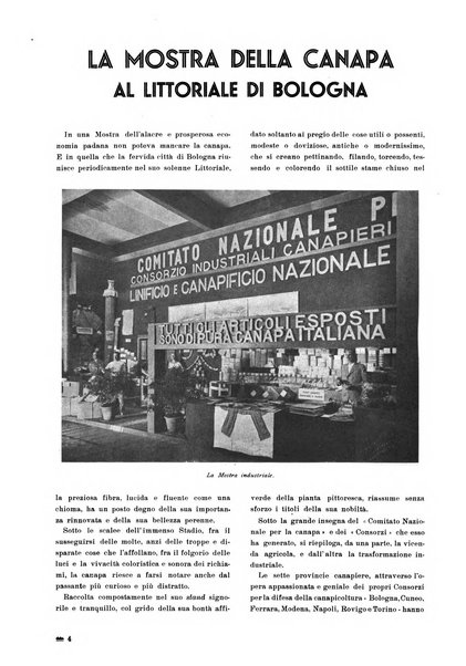 La canapa bollettino del consorzio industriali canapieri dei consorzi per la canapa