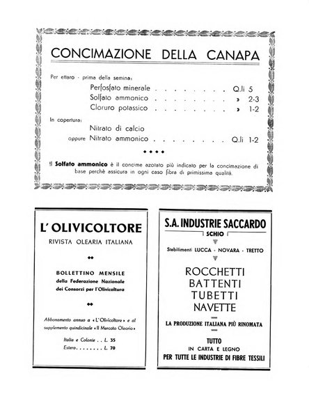 La canapa bollettino del consorzio industriali canapieri dei consorzi per la canapa