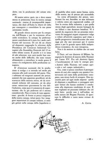 La canapa bollettino del consorzio industriali canapieri dei consorzi per la canapa