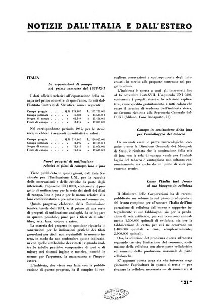 La canapa bollettino del consorzio industriali canapieri dei consorzi per la canapa