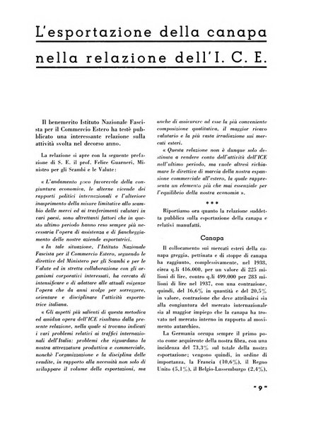 La canapa bollettino del consorzio industriali canapieri dei consorzi per la canapa