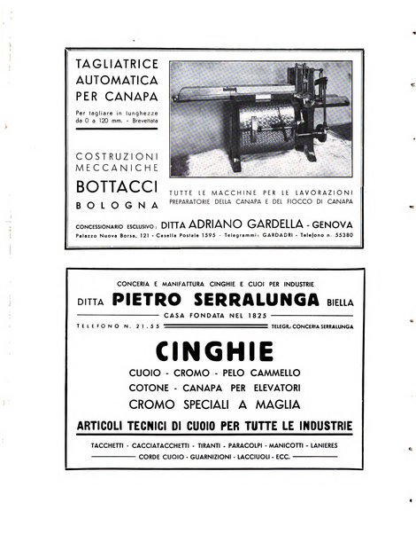 La canapa bollettino del consorzio industriali canapieri dei consorzi per la canapa