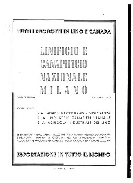 La canapa bollettino del consorzio industriali canapieri dei consorzi per la canapa