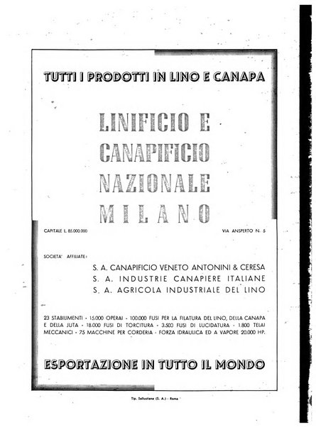 La canapa bollettino del consorzio industriali canapieri dei consorzi per la canapa