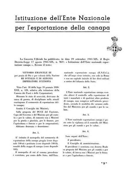 La canapa bollettino del consorzio industriali canapieri dei consorzi per la canapa