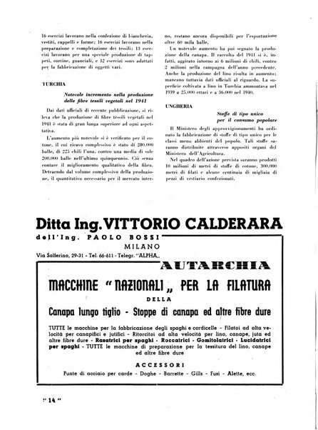 La canapa bollettino del consorzio industriali canapieri dei consorzi per la canapa