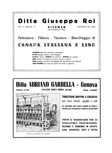 La canapa bollettino del consorzio industriali canapieri dei consorzi per la canapa