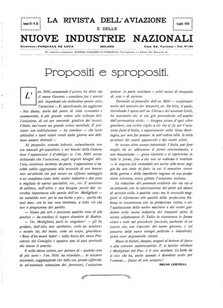 Rivista dell'aviazione e delle nuove industrie nazionali