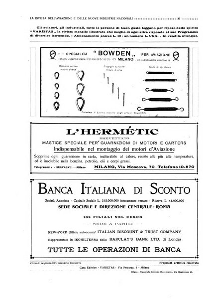 Rivista dell'aviazione e delle nuove industrie nazionali