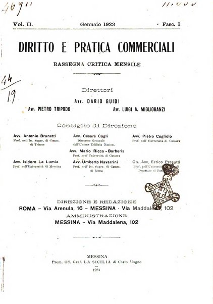 Diritto e pratica commerciale rivista economico giuridica