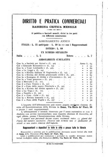 Diritto e pratica commerciale rivista economico giuridica