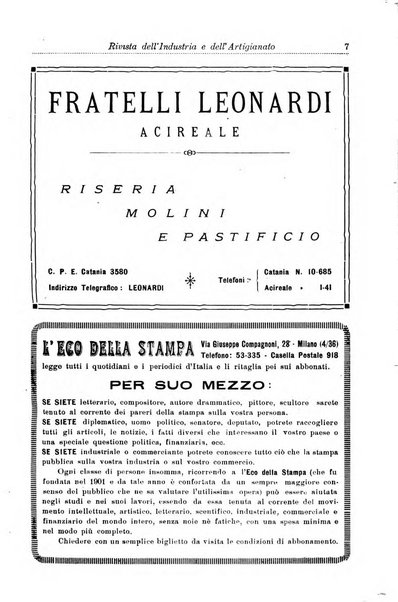 Rivista dell'industria e dell'artigianato organo dell'Unione industriale fascista della Sicilia orientale