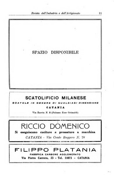 Rivista dell'industria e dell'artigianato organo dell'Unione industriale fascista della Sicilia orientale