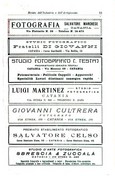 Rivista dell'industria e dell'artigianato organo dell'Unione industriale fascista della Sicilia orientale