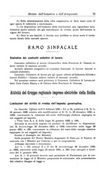 Rivista dell'industria e dell'artigianato organo dell'Unione industriale fascista della Sicilia orientale