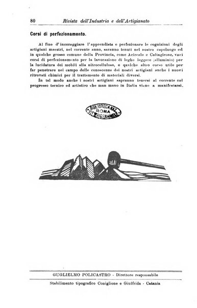 Rivista dell'industria e dell'artigianato organo dell'Unione industriale fascista della Sicilia orientale