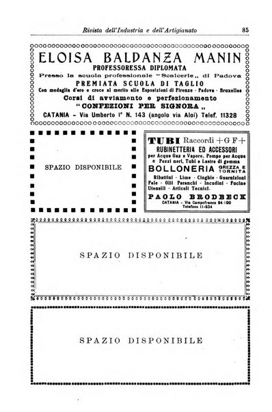 Rivista dell'industria e dell'artigianato organo dell'Unione industriale fascista della Sicilia orientale